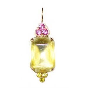 NEW MARIANA women's pretty woman earrings in yellow / pink / green
